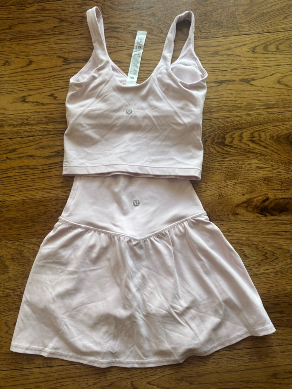 lululemon athletica size 0 lilac Cropped Sports Tank and Skirt Set